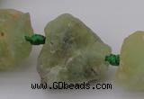 CNG1009 15.5 inches 15*25mm - 25*30mm nuggets green rutilated quartz beads