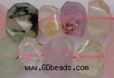 CNG1023 10*14mm - 15*20mm faceted nuggets multicolor quartz beads