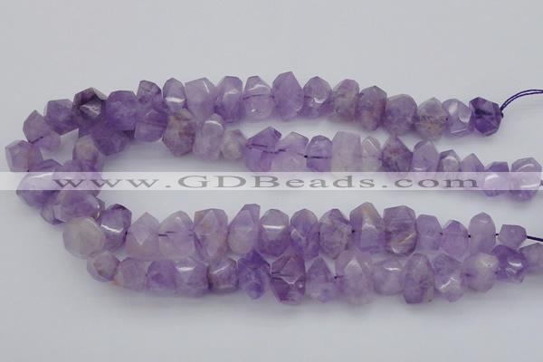 CNG1024 10*14mm - 15*20mm faceted nuggets lavender amethyst beads