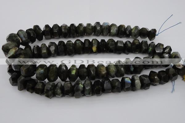 CNG1035 15.5 inches 12*16mm - 15*22mm faceted nuggets labradorite beads