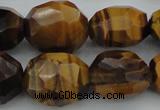 CNG1094 15*20mm - 18*25mm faceted nuggets yellow tiger eye beads