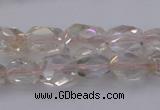 CNG1099 8*12mm - 10*14mm faceted nuggets AB-color white crystal beads