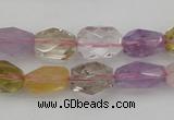 CNG1102 15.5 inches 8*12mm - 10*14mm faceted nuggets mixed quartz beads