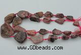 CNG1110 15.5 inches 10*15mm - 25*35mm nuggets rhodochrosite beads