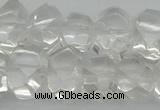 CNG1150 15.5 inches 10*14mm - 15*20mm faceted nuggets white crystal beads