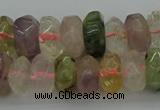 CNG1182 15.5 inches 6*14mm - 8*14mm nuggets mixed quartz beads