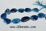 CNG1205 15.5 inches 20*30mm - 30*40mm freeform agate beads