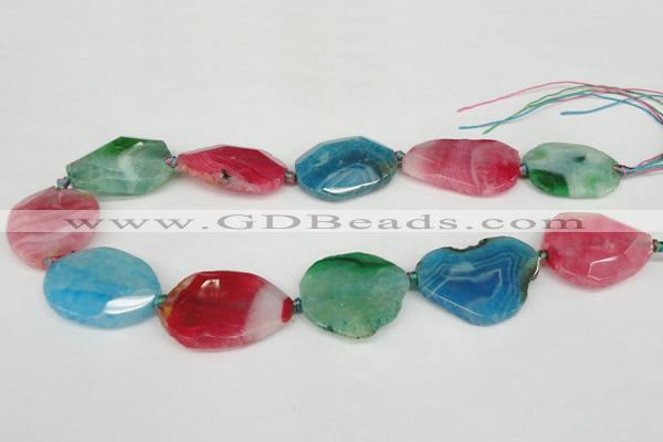 CNG1207 15.5 inches 20*30mm - 30*40mm freeform agate beads