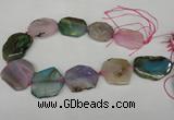 CNG1208 15.5 inches 25*35mm - 35*45mm freeform agate beads