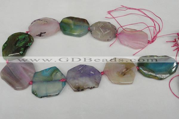 CNG1208 15.5 inches 25*35mm - 35*45mm freeform agate beads