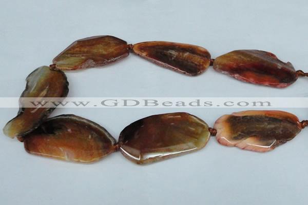 CNG1235 15.5 inches 25*40mm - 30*55mm freeform agate beads