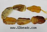 CNG1236 15.5 inches 30*50mm - 40*65mm freeform agate beads