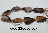 CNG1240 15.5 inches 30*40mm - 35*50mm freeform agate beads