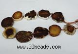 CNG1245 15.5 inches 25*35mm - 30*45mm freeform agate beads