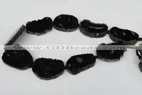 CNG1247 15.5 inches 25*35mm - 30*45mm freeform agate beads