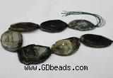 CNG1255 15.5 inches 35*45mm - 40*60mm freeform agate beads