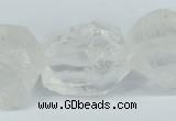 CNG1308 15*20mm – 25*30mm faceted nuggets white crystal beads