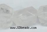 CNG1309 15*20mm – 25*30mm faceted nuggets rose quartz beads