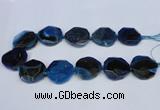 CNG1337 15.5 inches 32*35mm faceted freeform agate beads