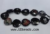 CNG1338 15.5 inches 32*35mm faceted freeform agate beads