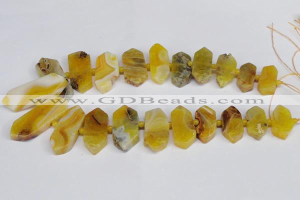 CNG1392 15.5 inches 15*25mm - 20*40mm wand agate gemstone beads