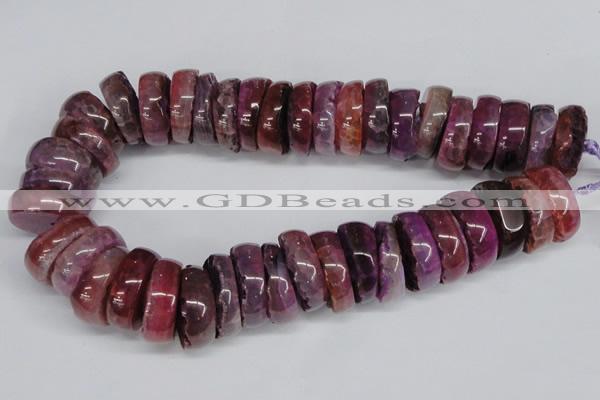 CNG1457 15.5 inches 8*25mm - 12*25mm nuggets agate gemstone beads