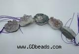 CNG1533 8 inches 25*35mm - 30*40mm freeform amethyst beads