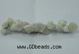 CNG1535 7.5 inches 10*14mm - 15*20mm nuggets plated druzy agate beads