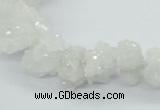 CNG1540 15.5 inches 6*8mm - 15*20mm nuggets plated druzy quartz beads