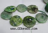 CNG1552 15.5 inches 50*52mm faceted freeform agate beads