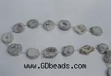 CNG1570 15*20mm - 20*25mm freeform plated druzy agate beads