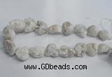 CNG1575 18*25mm - 20*30mm nuggets plated druzy agate beads