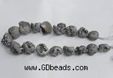 CNG1577 18*25mm - 20*30mm nuggets plated druzy agate beads