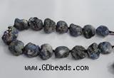 CNG1578 18*25mm - 20*30mm nuggets plated druzy agate beads