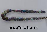 CNG1583 15.5 inches 8*12mm - 12*20mm nuggets plated quartz beads