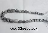 CNG1590 15.5 inches 8*12mm - 12*20mm nuggets plated quartz beads