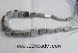 CNG1593 15.5 inches 10*15mm - 18*20mm nuggets plated quartz beads