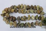 CNG1599 15.5 inches 15*20mm - 20*25mm nuggets green garnet beads