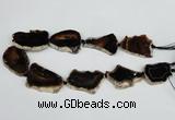 CNG1615 15.5 inches 25*35mm - 30*45mm freeform agate gemstone beads