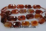 CNG1634 15.5 inches 25*35mm - 25*40mm faceted freeform agate beads