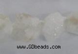 CNG1640 15.5 inches 13*18mm - 18*25mm nuggets plated druzy agate beads