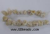 CNG1644 15.5 inches 18*25mm - 22*30mm nuggets plated druzy agate beads