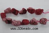 CNG1649 15.5 inches 22*30mm - 25*45mm nuggets plated druzy agate beads