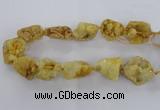 CNG1670 15.5 inches 22*30mm - 25*45mm nuggets plated druzy agate beads