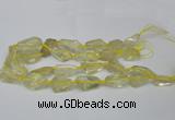 CNG1702 15.5 inches 15*20mm - 18*35mm nuggets lemon quartz beads