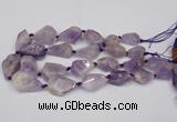 CNG1706 15.5 inches 15*20mm - 18*35mm nuggets lavender amethyst beads