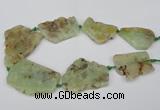 CNG1726 15.5 inches 30*40mm - 40*60mm freeform prehnite beads