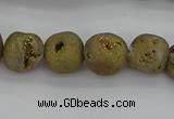 CNG2011 15.5 inches 8*10mm - 10*14mm nuggets plated druzy agate beads