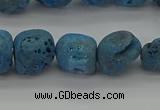 CNG2015 15.5 inches 8*10mm - 10*14mm nuggets plated druzy agate beads