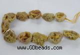 CNG2158 15.5 inches 25*35mm - 35*40mm nuggets druzy agate beads